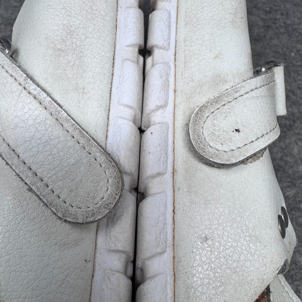 Birkenstock ALPRO White Leather Clogs Shoes Womens Size 38 / 7 Perforated Sling - Picture 8 of 11